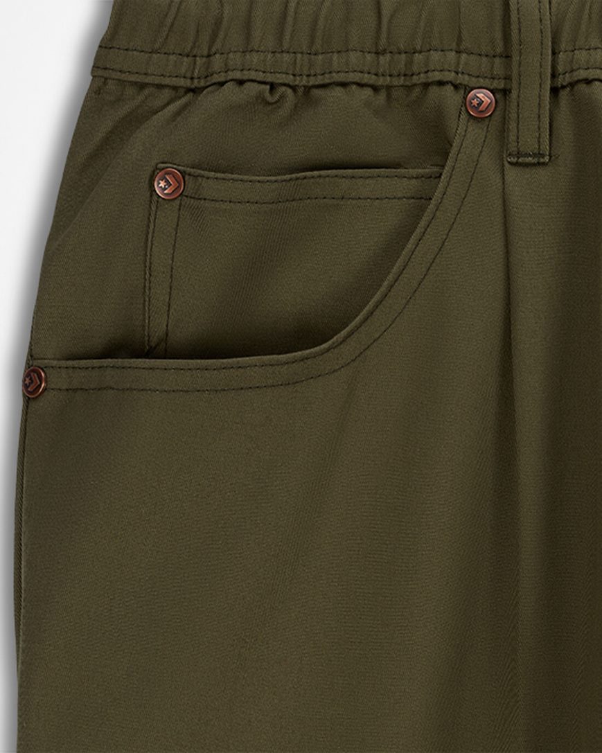 Men's Converse Five Pocket Pants Olive | AU 43E69Q